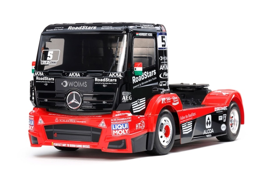 Tamiya Mercedes-Benz Actros MP4 1:14 Modellino Radiocomandato Elettrico Brushed - Camion da Corsa Kit di Costruzione