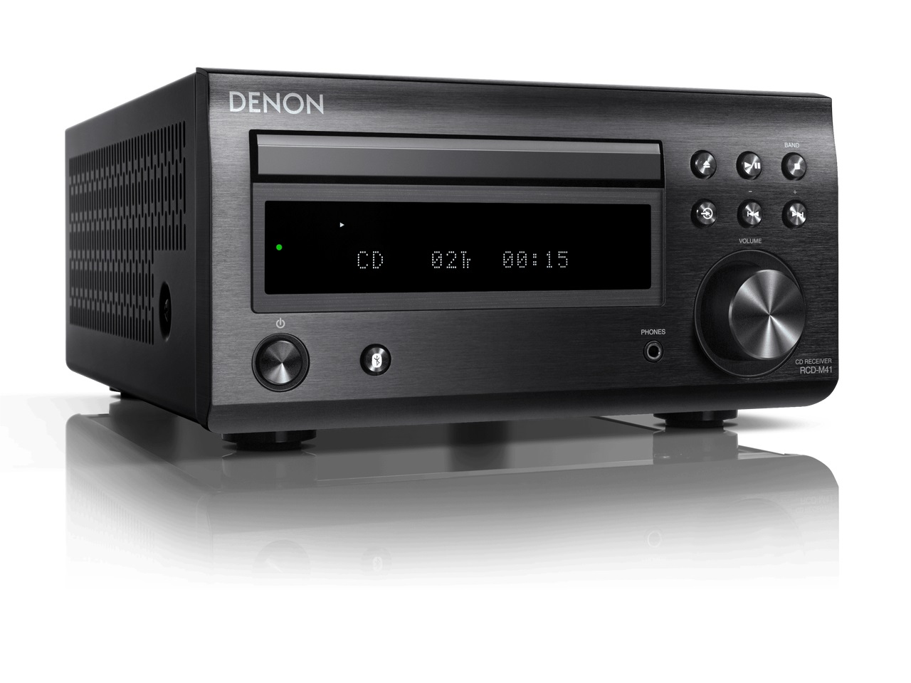 Denon RCD-M41 Sintoamplificatore Micro HiFi 2 x 30 W con Lettore CD, Bluetooth e Radio - Nero