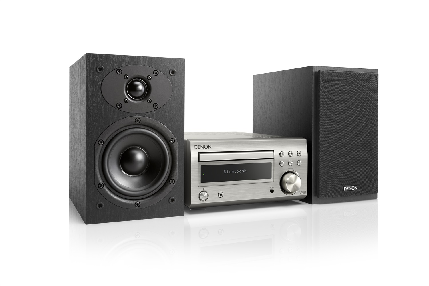 Denon D-M41 Mini Impianto Audio Domestico 60W Nero e Argento