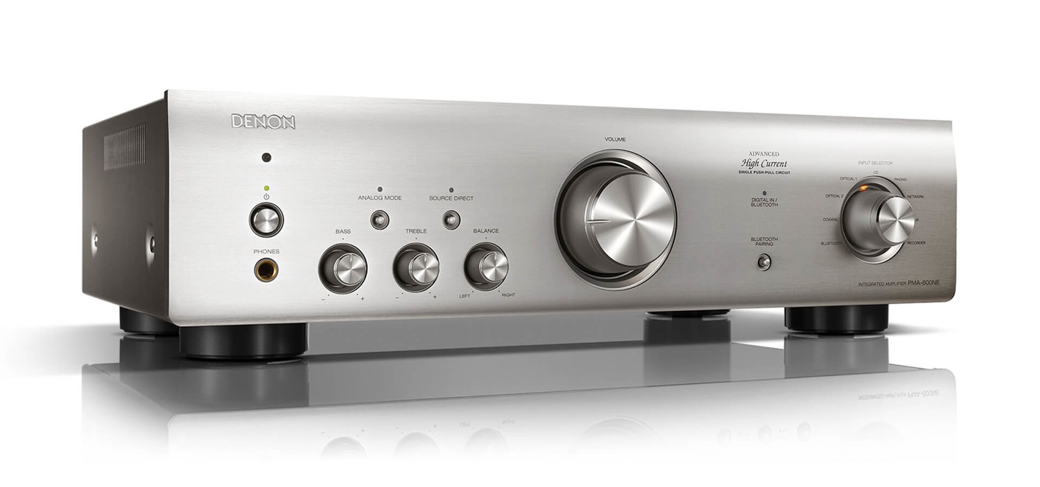 Denon PMA-600NE Amplificatore Integrato Argento 2.0 Canali con Bluetooth e 70W per Canale