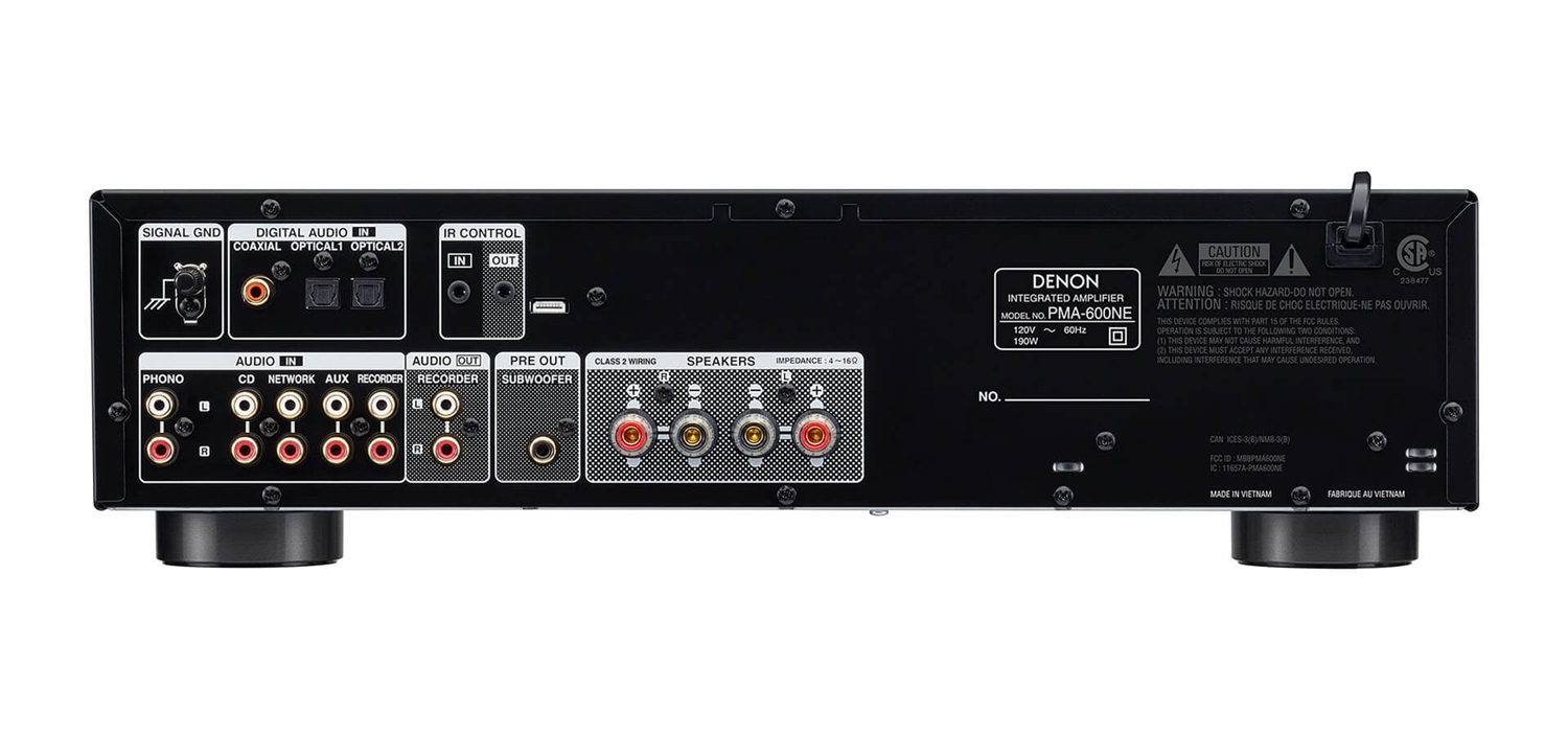 Denon PMA-600NE Amplificatore Integrato Argento 2.0 Canali con Bluetooth e 70W per Canale