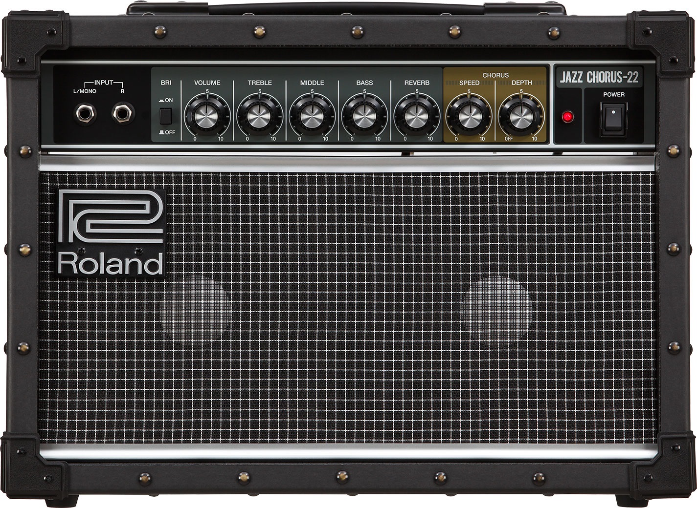 Roland JC-22 Amplificatore Stereo per Chitarra - 30 Watt, Combo Ultra-Compatto con Due Altoparlanti da 6,5 Pollici e Ingresso Stereo