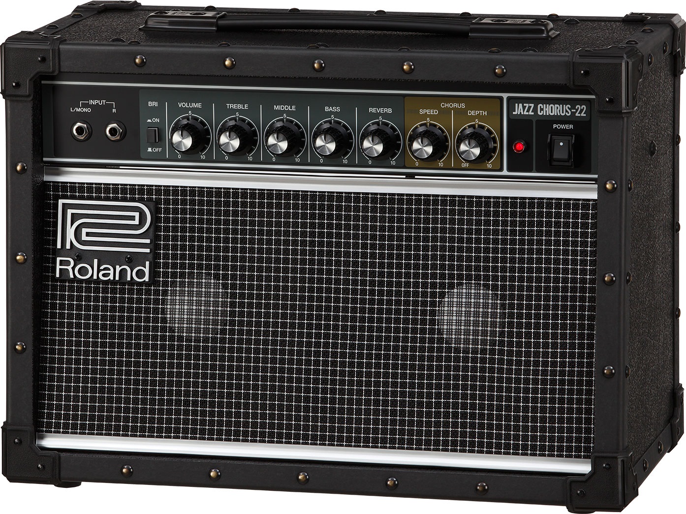 Roland JC-22 Amplificatore Stereo per Chitarra - 30 Watt, Combo Ultra-Compatto con Due Altoparlanti da 6,5 Pollici e Ingresso Stereo