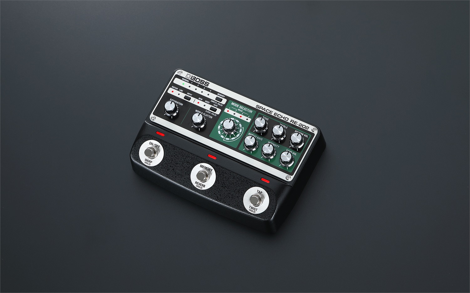 BOSS RE-202 Space Echo - Pedale Effetti con Tape Echo, Delay e Riverbero a Molla Stereo