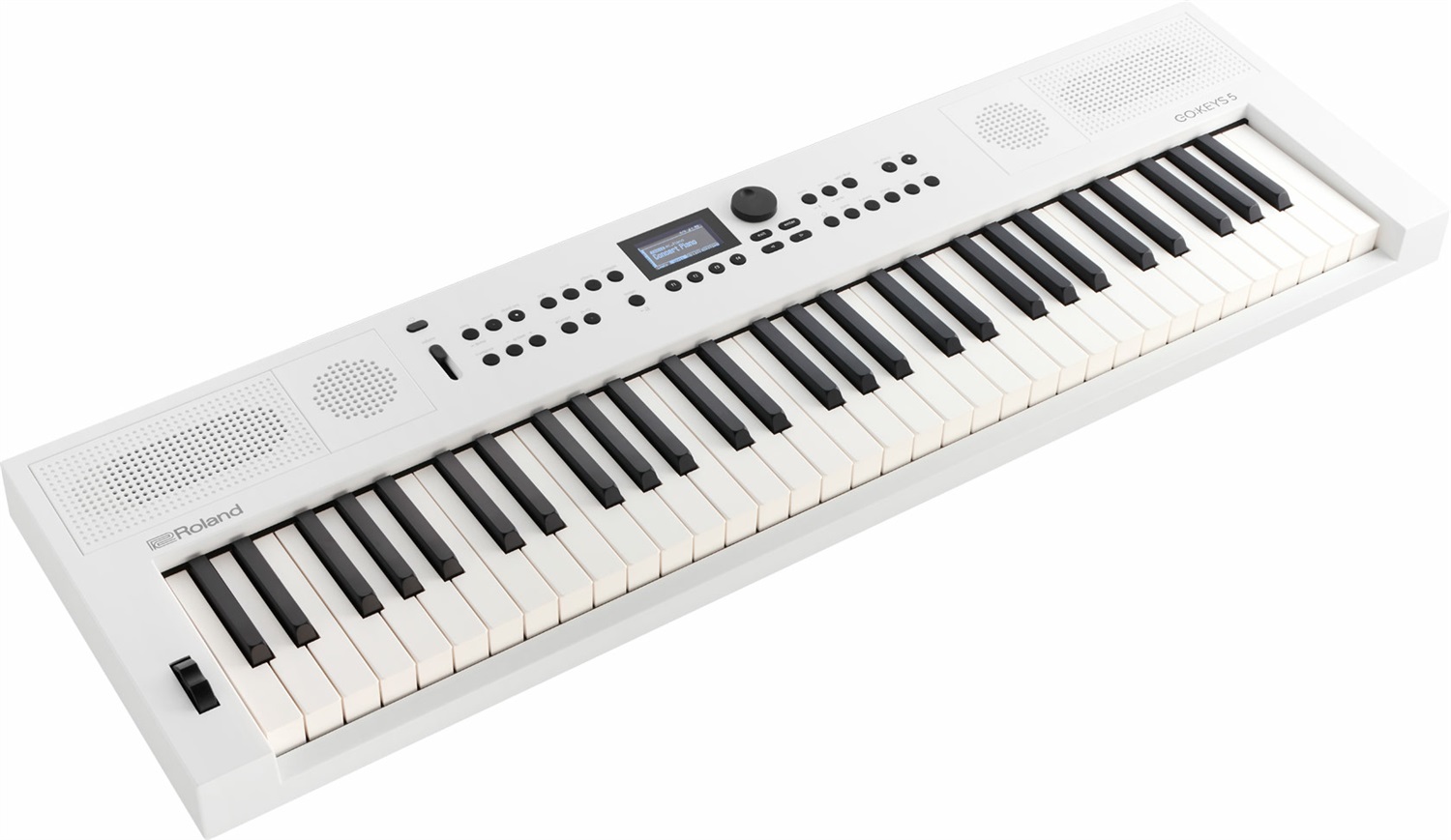 Roland GO:KEYS 5 Tastiera MIDI a 61 Note con Generatore ZEN-Core, Oltre 1.000 Suoni Integrati, Diffusori Stereo e Ingresso per Microfono - Bianco