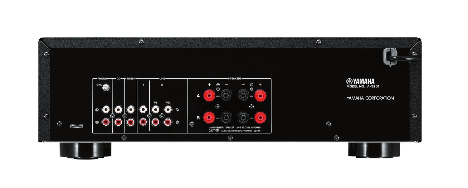 Yamaha A-S201 Amplificatore Integrato Hi-Fi 2.0 Canali Nero - 140W per Canale, Pure Direct Mode, Telecomando