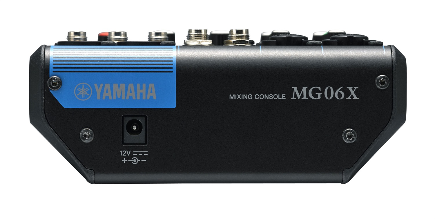 Yamaha MG06X Mixer Audio Professionale - Console di Mixaggio Compatta con 6 Canali d'Ingresso e Preamplificatori Microfonici D-PRE