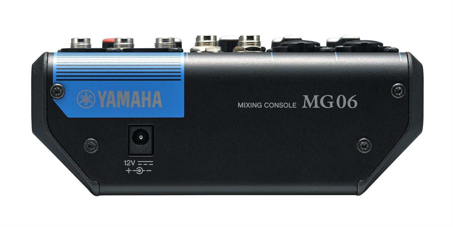 Yamaha MG06 Mixer Audio - Console di Mixaggio Compatta con 6 Canali, Preamplificatori D-PRE, Nero
