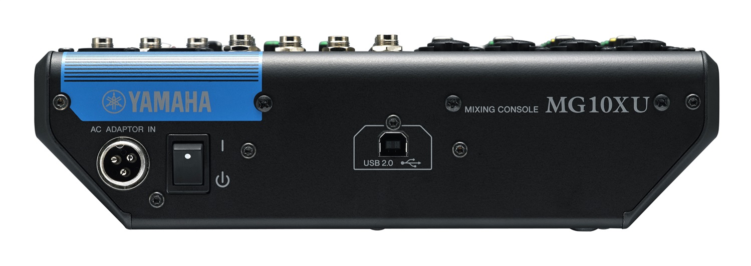 Yamaha MG10XU Mixer Audio Professionale 10 Canali con Effetti SPX, Alimentazione Phantom e Connessione USB - Nero