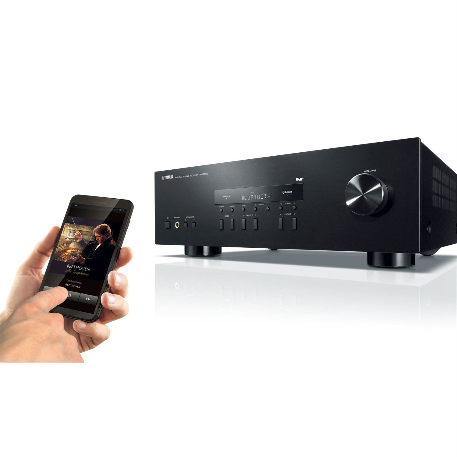 Yamaha R-S202D Sintoamplificatore Stereo Nero 115W x 2 Bluetooth DAB/DAB