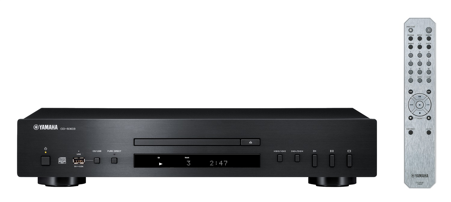 Yamaha CD-S303 Lettore CD HiFi Nero con DAC 192 kHz/24 bit, Porta USB, Supporto MP3/WMA/FLAC