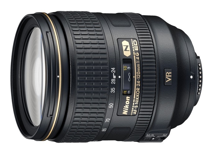 Nikon Nikkor AF-S 24-120mm f4 VR G ED - Obiettivo con Paraluce e Custodia