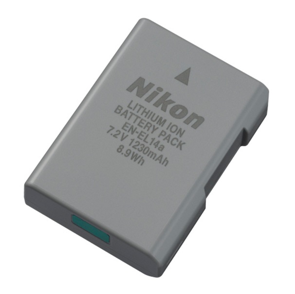 Nikon EN-EL14a Batteria Ricaricabile agli Ioni di Litio 1230 mAh per D3100, D3200, D3300, D3400, D3500, D5100, D5200, D5300, Df, Coolpix P7000, P7100, P7700, P7800