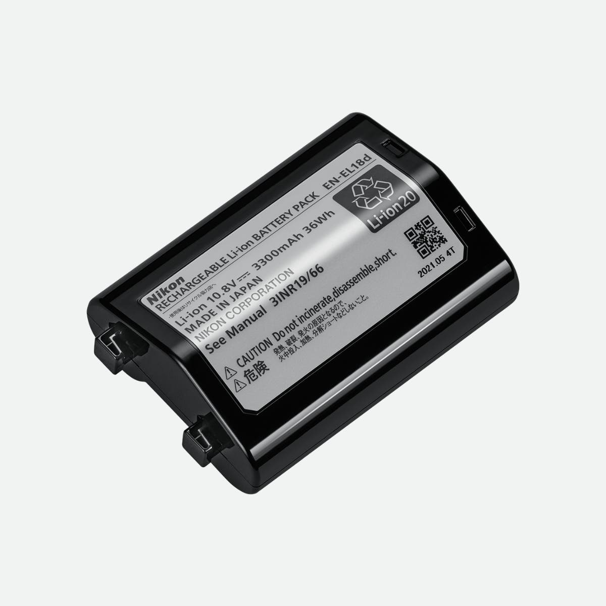 Nikon EN-EL18d Batteria Ricaricabile Li-ion 3300 mAh (10,8 V) Compatibile con Z9, D6, D5, D4s, D4