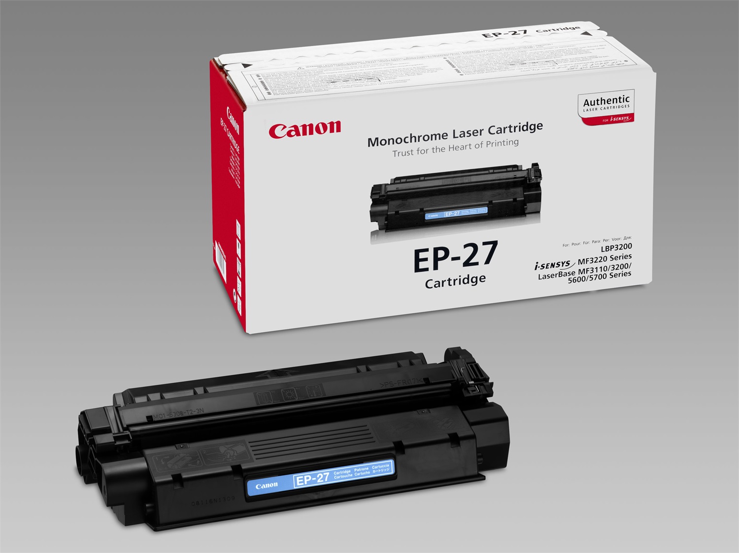 Canon EP-27 Toner Originale Nero 2500 Pagine Compatibile con LBP3200 e i-Sensys MF3220/3110/3240/5630/5650/5730/5750/5770