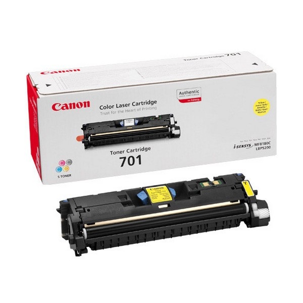 Canon 701 Cartuccia Toner Originale Giallo 1 pz - Compatibile con LBP 52X, i-Sensys MF8180C, LaserShot LBP5200, Resa 4000 Pagine