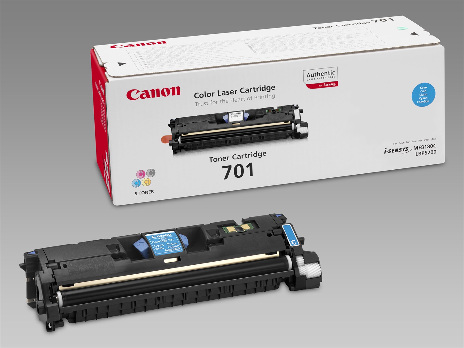 Canon 701C Toner Originale Ciano - 4000 Pagine per LBP 5200 e MF 8180C