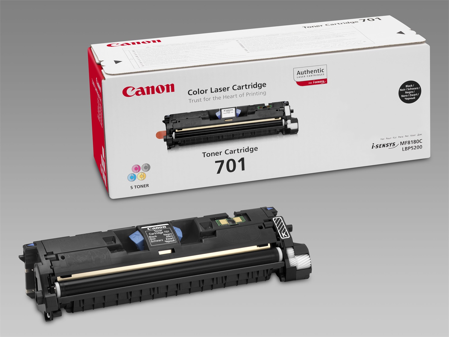 Canon 701BK Toner Originale Nero - 1 pz, Fino a 4000 Pagine, Compatibile con LBP 5200 e MF8180C