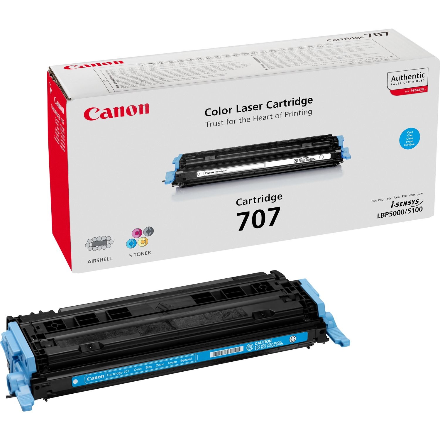 Canon 707C Toner Originale Ciano - 2000 Pagine per LBP5000/5100