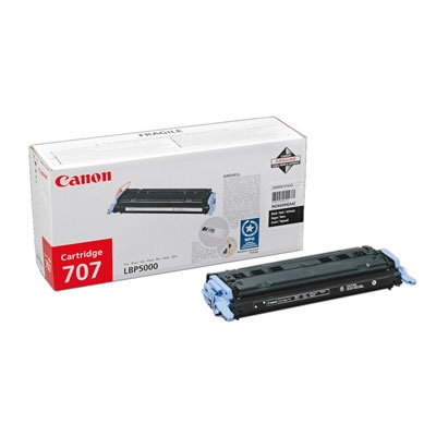 Canon 707BK Toner Cartridge Originale Nero 2500 Pagine per i-Sensys LBP5000/5100