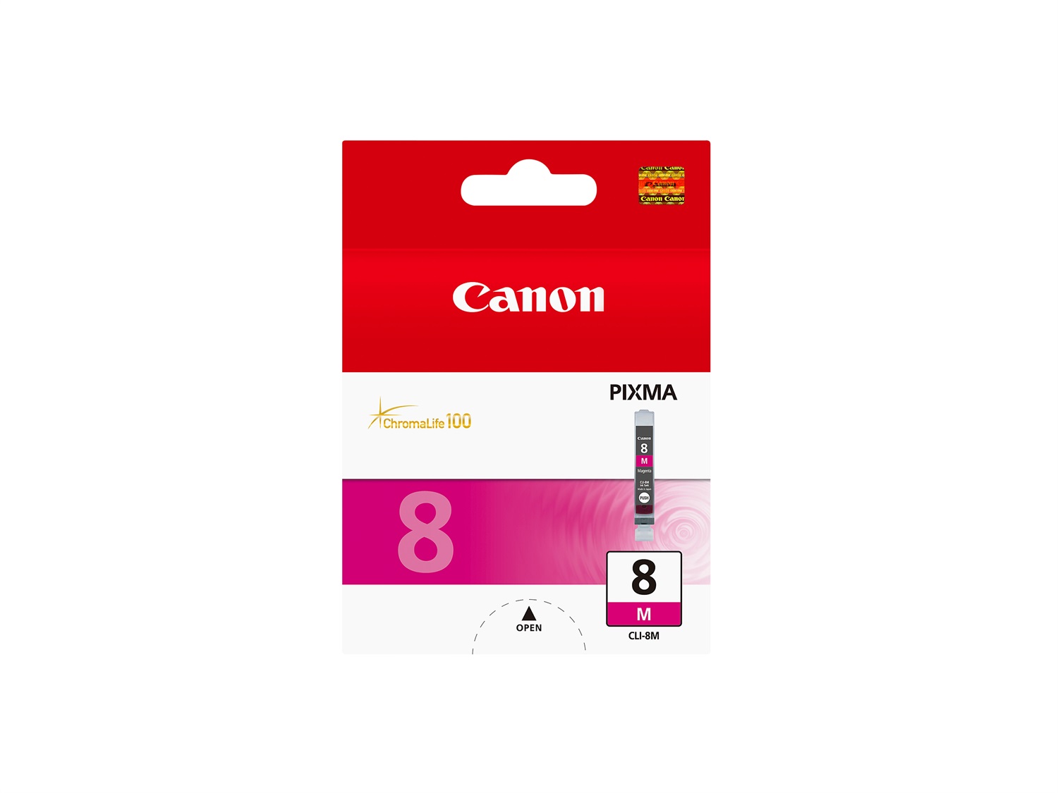 Canon Cartuccia d'inchiostro Magenta CLI-8M 0622B001 - Capacità 13 ml, Resa fino a 565 pagine, Compatibile con stampanti PIXMA