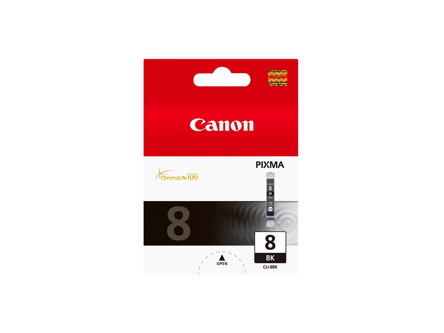 Canon Cartuccia d'inchiostro Nero CLI-8BK 0620B001 - 13ml, Inchiostro a base di pigmento, Resa ~1145 pagine, Compatibile con stampanti PIXMA