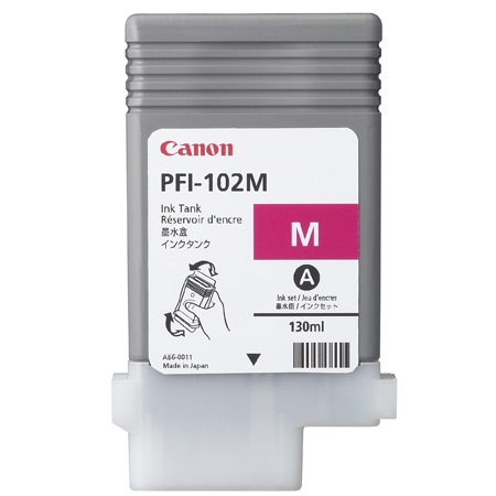 Canon PFI-102M Cartuccia d'Inchiostro Magenta Originale 130ml - Compatibile con iPF 500/600/700/710/720/LP17/LP24