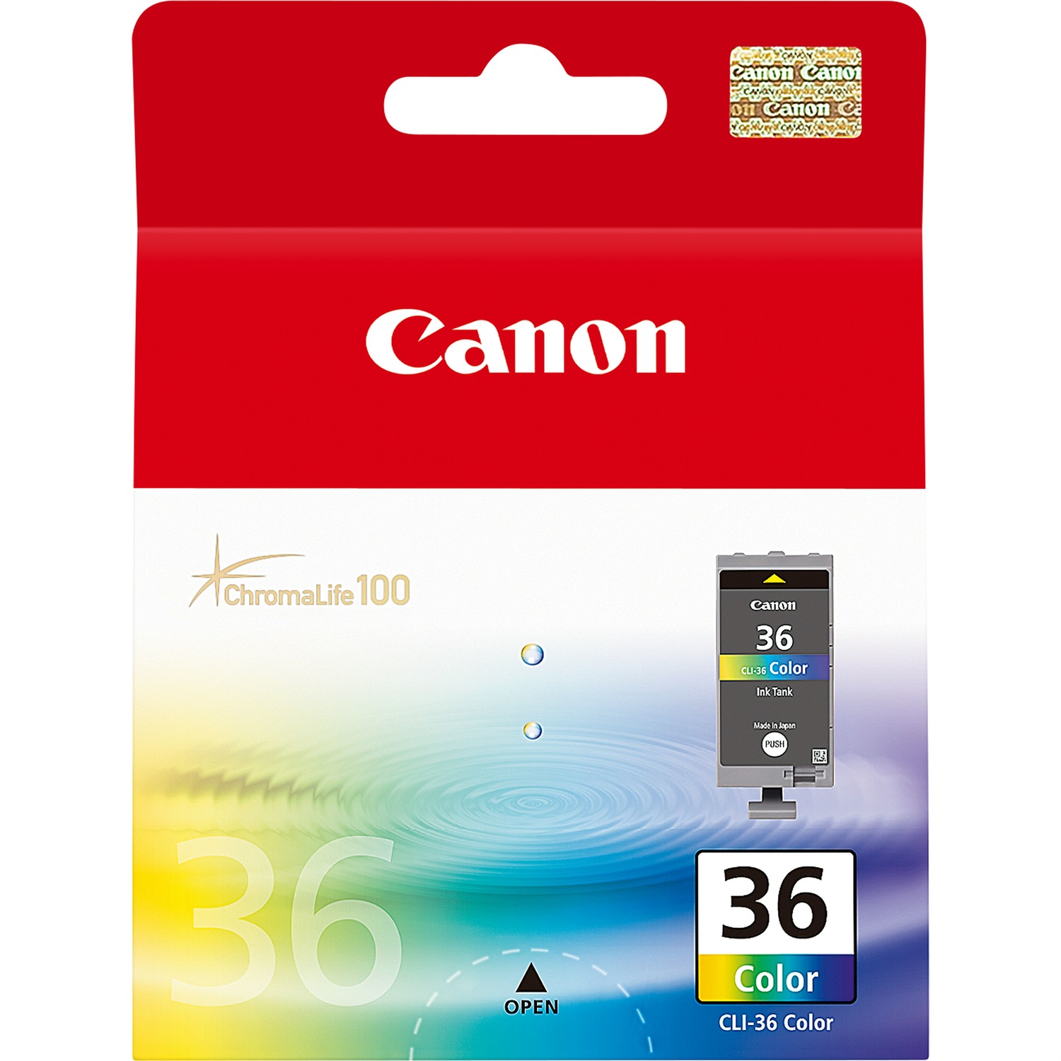 Canon CLI-36 Cartuccia d'inchiostro a colori 12ml - Ciano, Magenta, Giallo - Fino a 249 pagine - Compatibile con PIXMA iP100, iP110, MINI 260