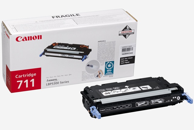 Canon 711BK Toner Originale Nero 1660B002 - 6000 Pagine per LBP-5300, LBP-5360, MF8450, MF9130, MF9170, MF9220Cdn, MF9280CDN