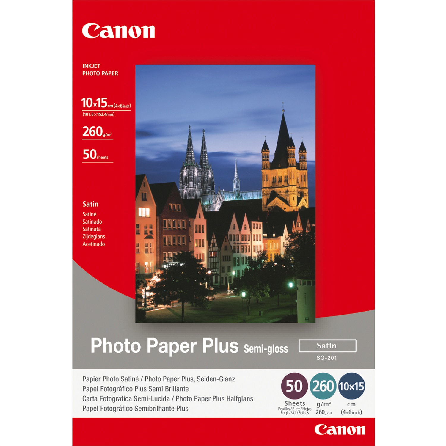 Canon Carta Fotografica Semi-lucida SG-201 Plus 4x6
