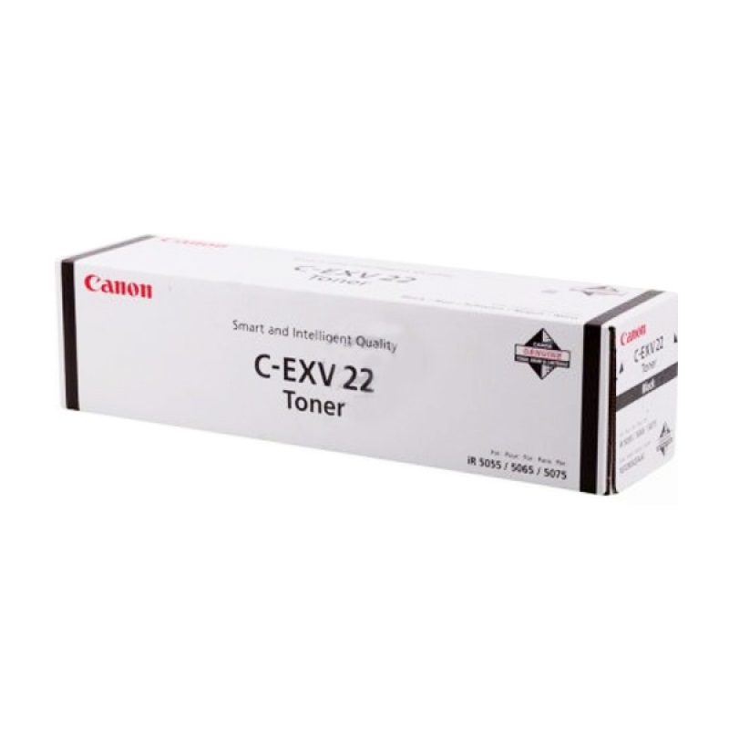 Canon C-EXV22 Toner Originale Nero - 48.000 Pagine - Compatibile con Canon IR 5055, 5065, 5075 - 2.200 grammi
