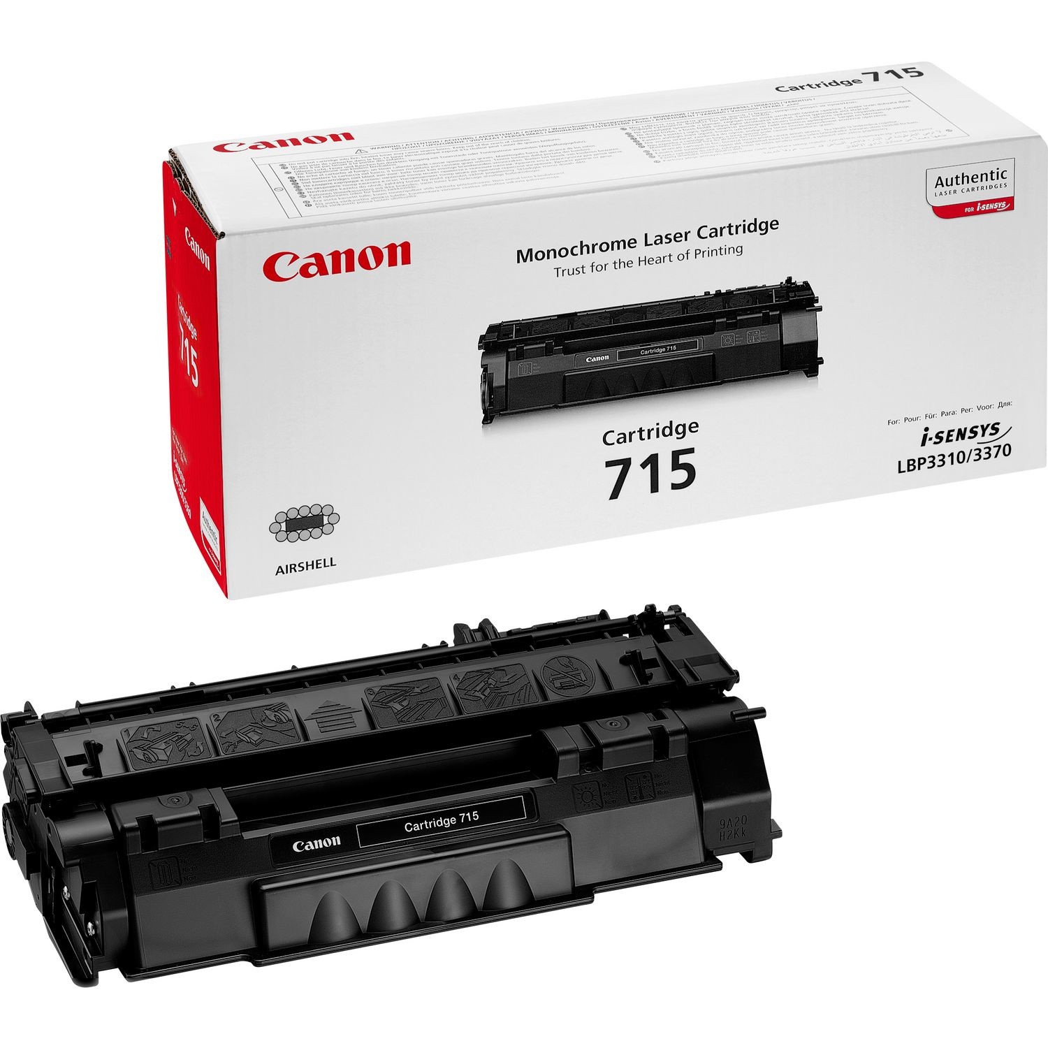 Canon 715 Cartuccia Toner Originale Nero - 3500 Pagine per LBP3310 e LBP3370