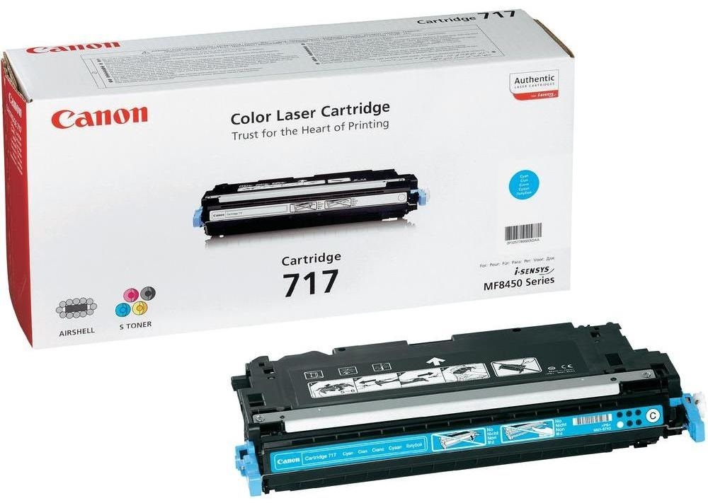 Canon 717C Cartuccia Toner Originale Ciano 2577B002 - 4000 Pagine, Compatibile con i-Sensys MF8450