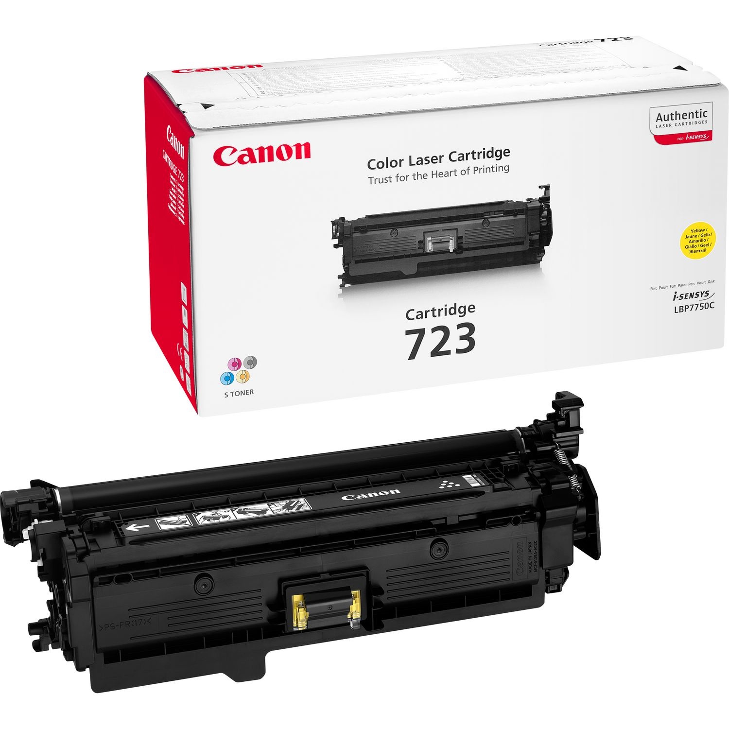 Canon 723Y Cartuccia Toner Originale Giallo - 8500 Pagine - Compatibile con i-Sensys LBP7750CDN