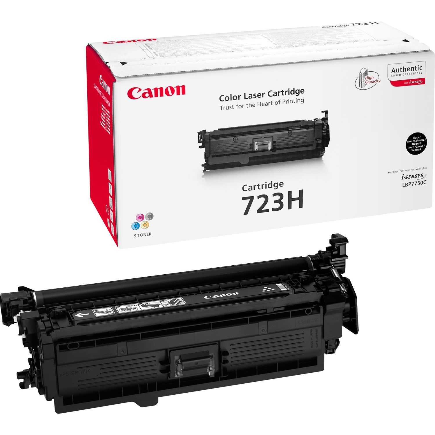 Canon 723H Cartuccia Toner Originale Nero - 10.000 Pagine - Compatibile con LBP7750CDN