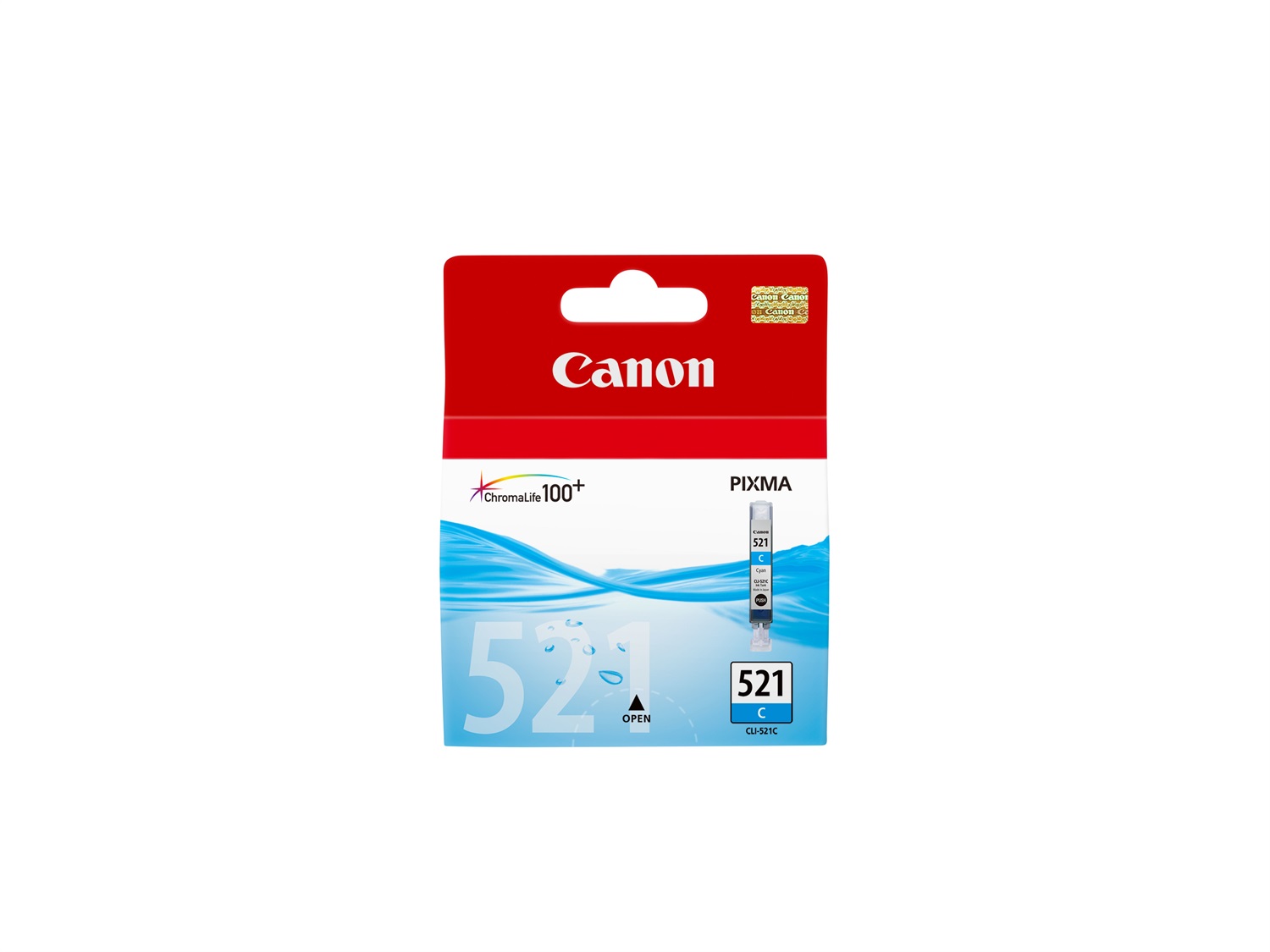 Canon Cartuccia d'inchiostro ciano CLI-521C 9ml - Originale, 448 pagine, compatibile con Canon Pixma