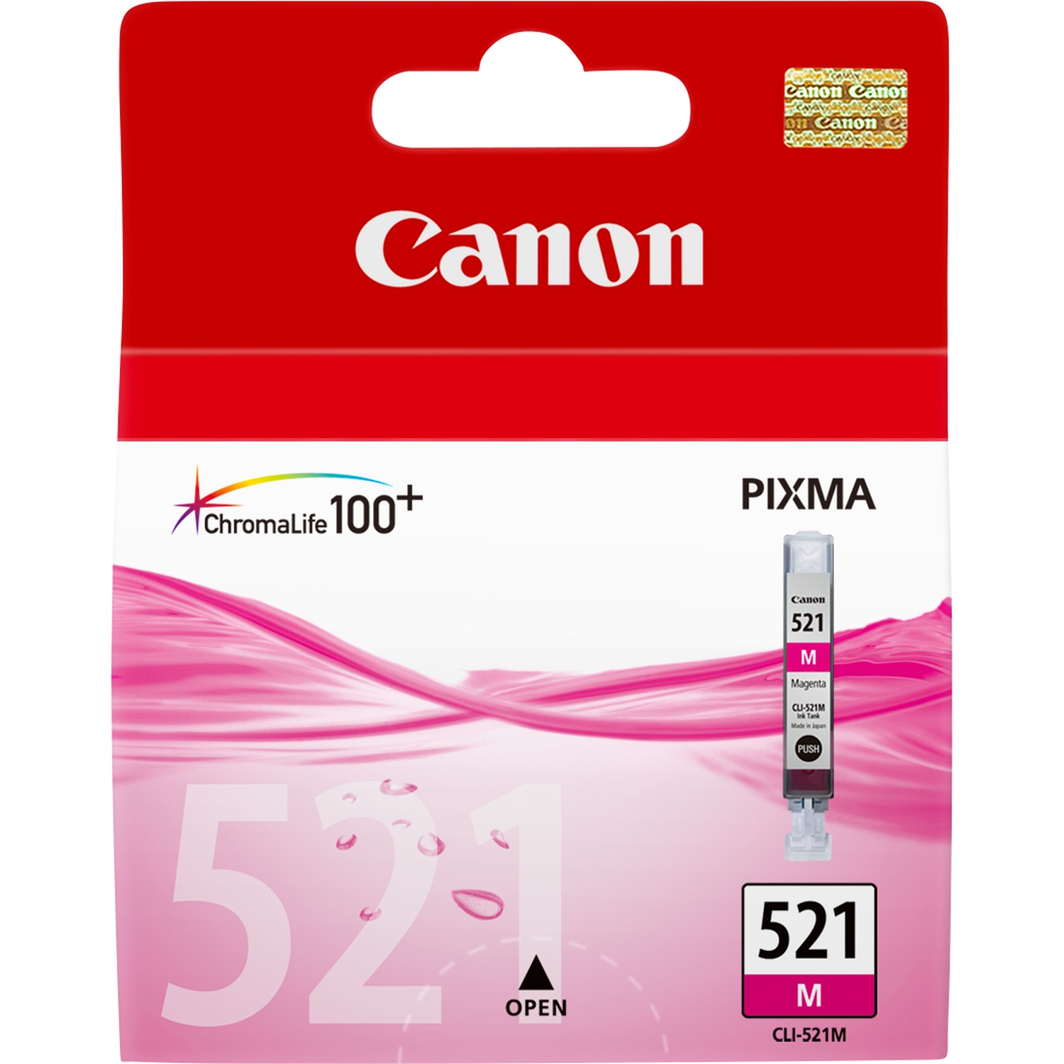 Canon Cartuccia d'inchiostro Magenta CLI-521M 9ml - Fino a 446 pagine - Compatibile con Canon Pixma IP3600, IP4600, IP4700, MP540, MP550, MP560, MP620, MP630, MP640, MP980, MP990, MX860, MX870