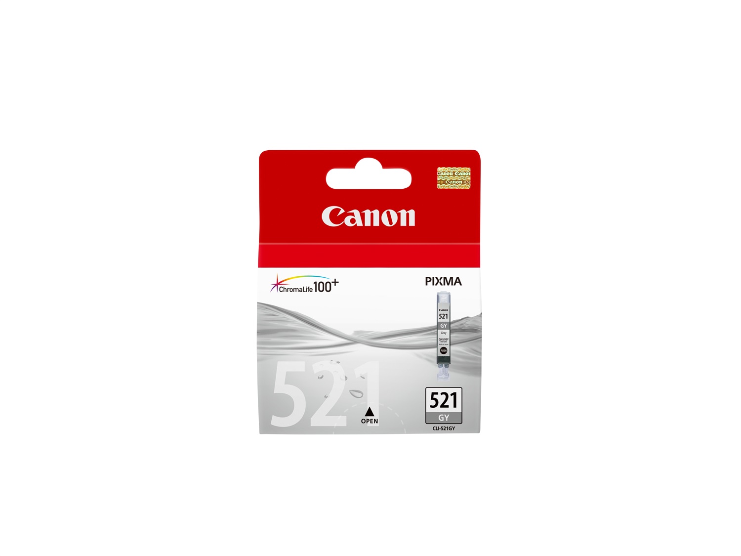 Canon Cartuccia d'inchiostro Grigio CLI-521GY - 9ml, Inchiostro a base di pigmento, Fino a 1370 pagine