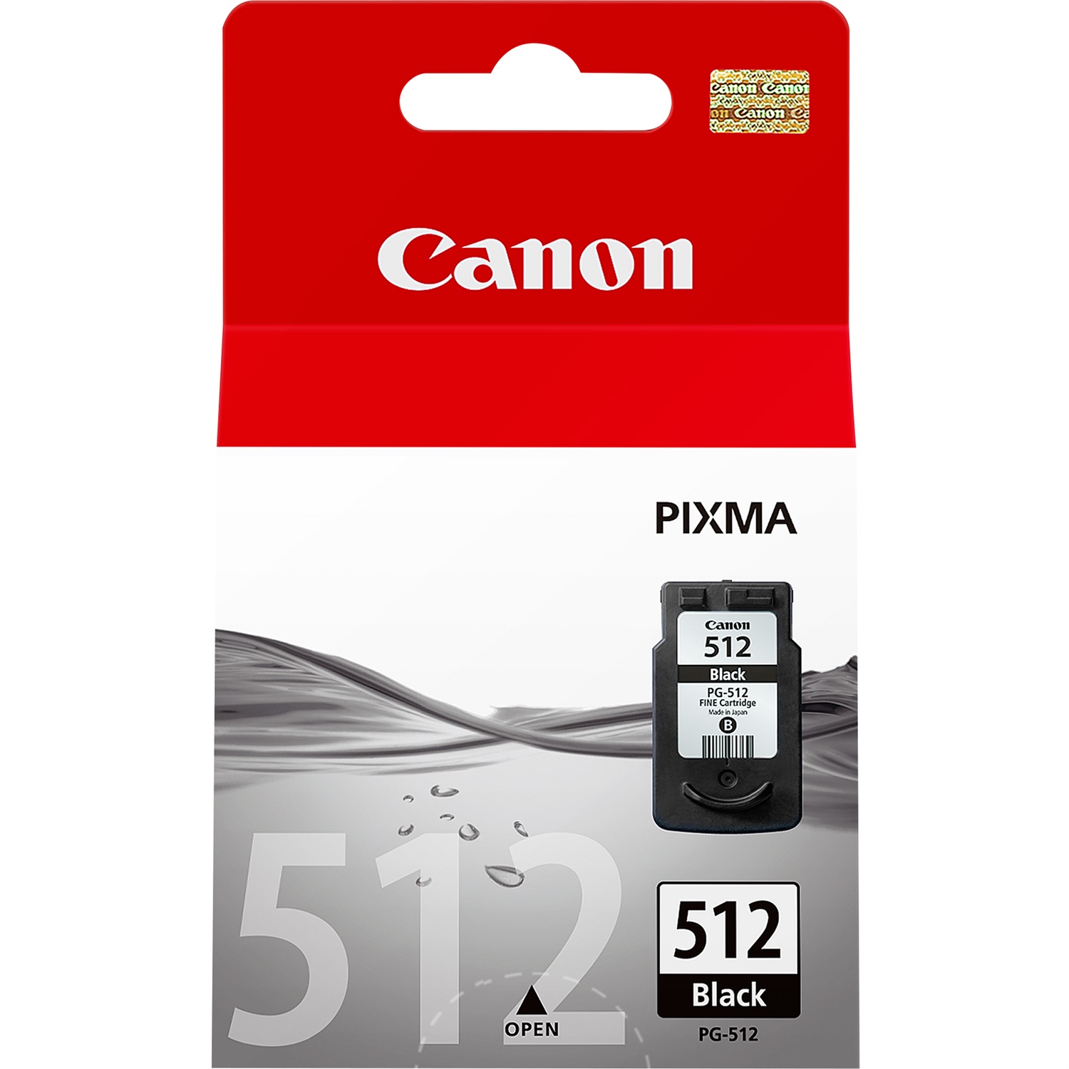 Canon Cartuccia d'inchiostro Nero PG-512 - Inchiostro a base di pigmento, 15ml, 401 pagine, Compatibile con stampanti PIXMA
