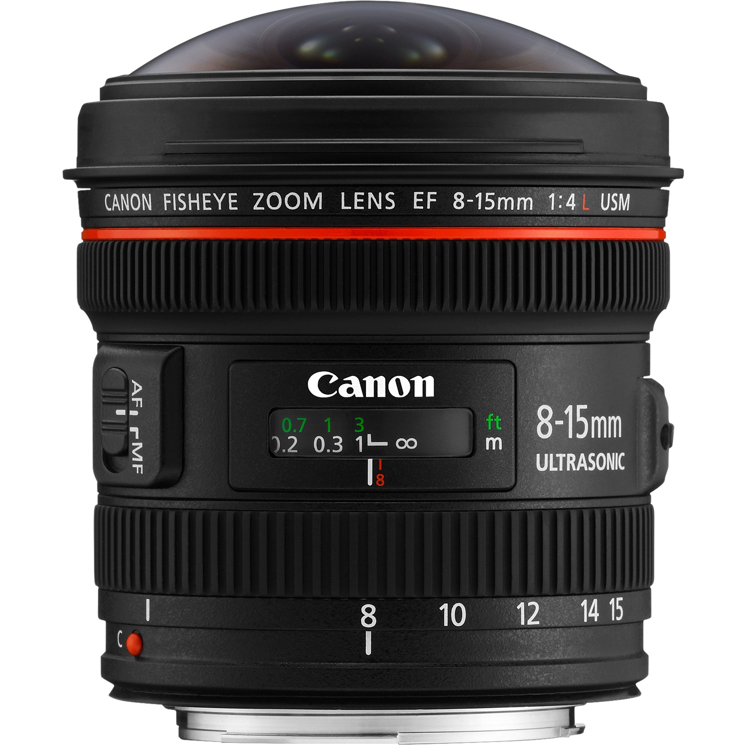 Canon Obiettivo Fisheye EF 8-15 mm f/4L USM - Grandangolare con Zoom, Nero [Versione EU]