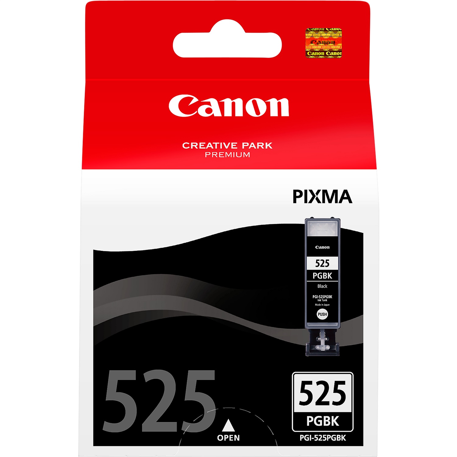 Canon Cartuccia d'inchiostro nero a pigmento PGI-525PGBK - 19ml, 341 pagine, compatibile con Canon Pixma iP4850, iP4950, MG5150, MG5250, MG5350, MG6150, MX715, MX885