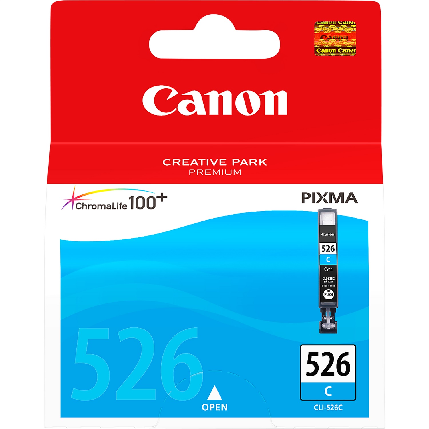 Canon Cartuccia d'inchiostro Ciano CLI-526C 9ml - Fino a 520 pagine, Compatibile con stampanti Canon