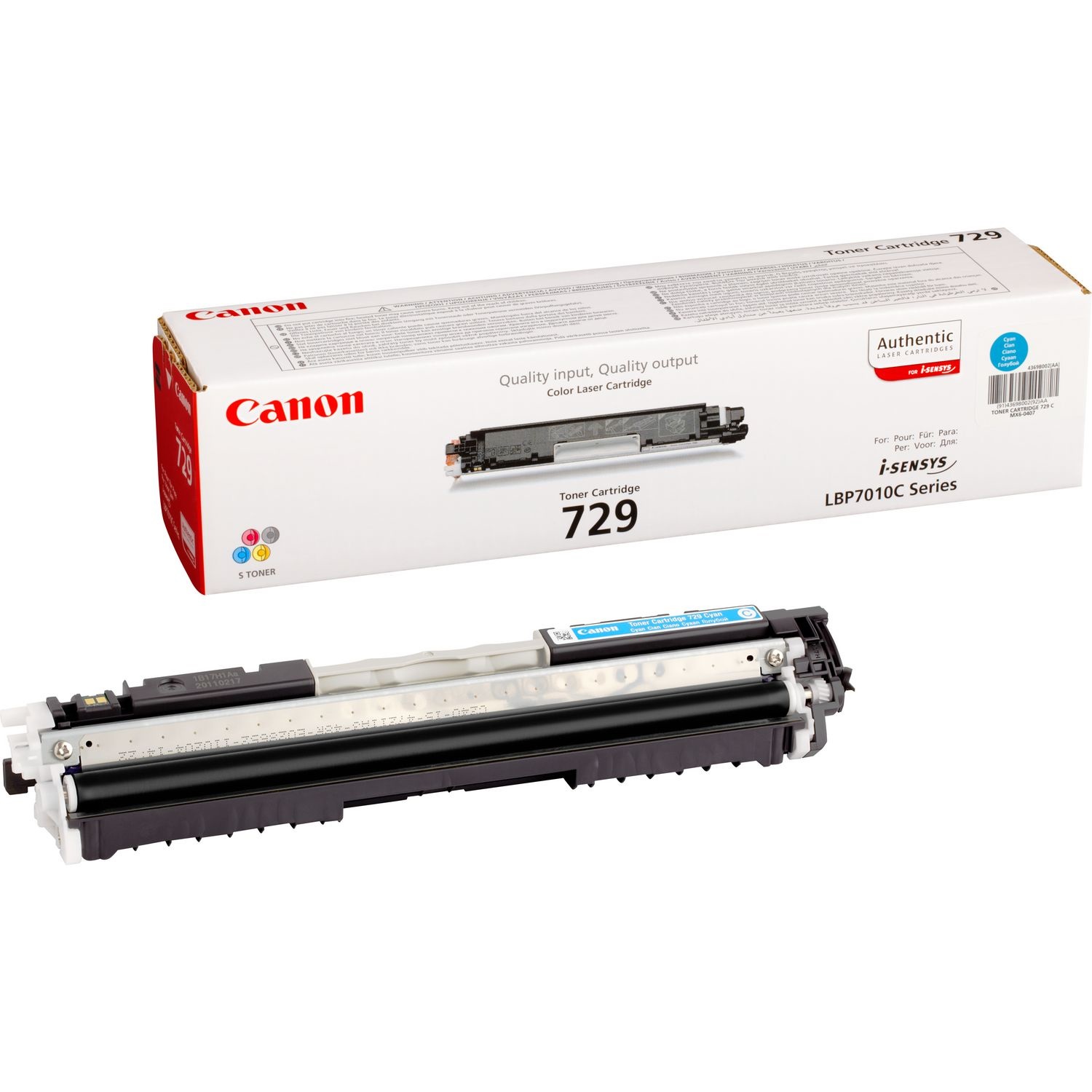 Canon CRG-729 C Toner Originale Ciano 1000 Pagine per i-SENSYS LBP-7010C/7018C - 4369B002