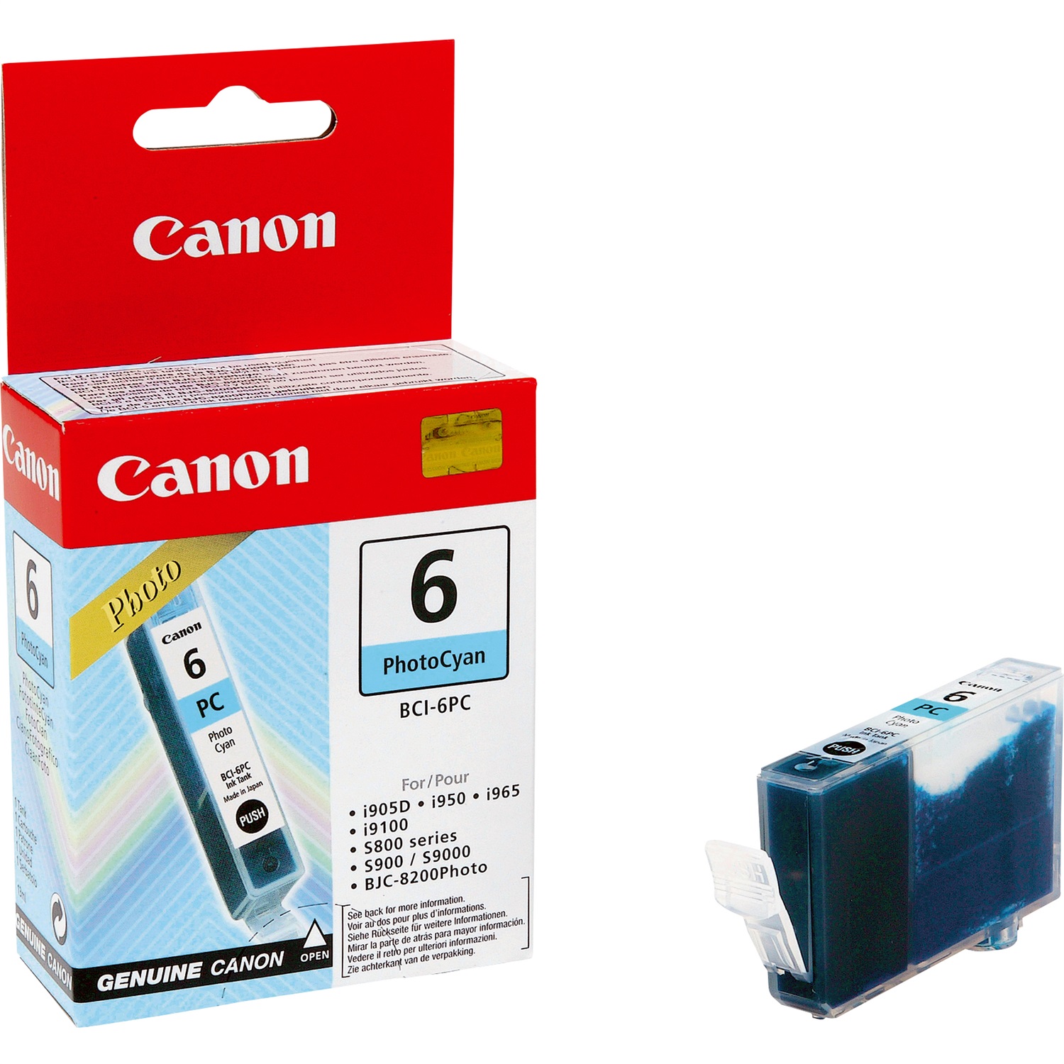 Canon Cartuccia d'inchiostro fotografico Ciano BCI-6PC 4709A002 - 13ml, fino a 280 pagine, compatibile con diverse stampanti Canon