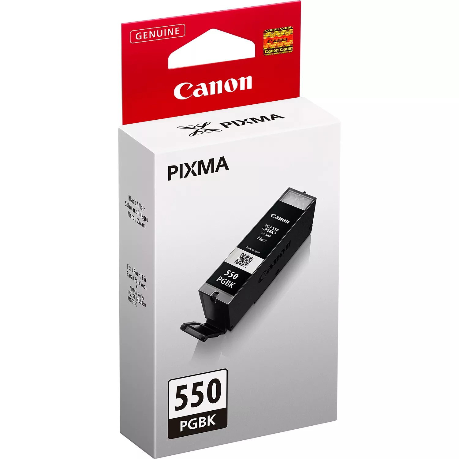 Canon Cartuccia d'inchiostro Nero PGI-550PGBK, Inchiostro a base di pigmento, Resa 300 pagine, Contenuto 15 ml