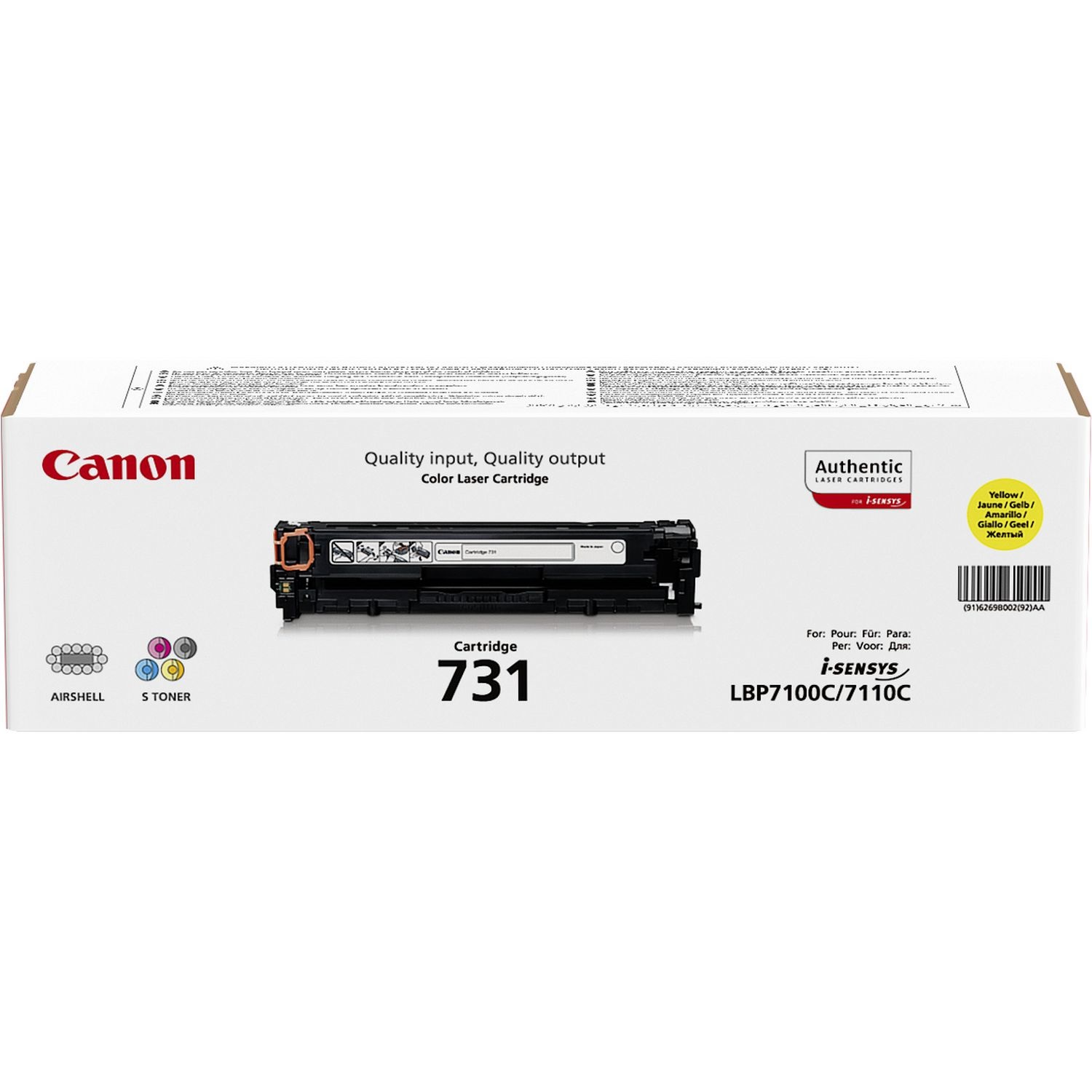 Canon 731 Y Toner Giallo Originale 6269B002 - 1500 Pagine