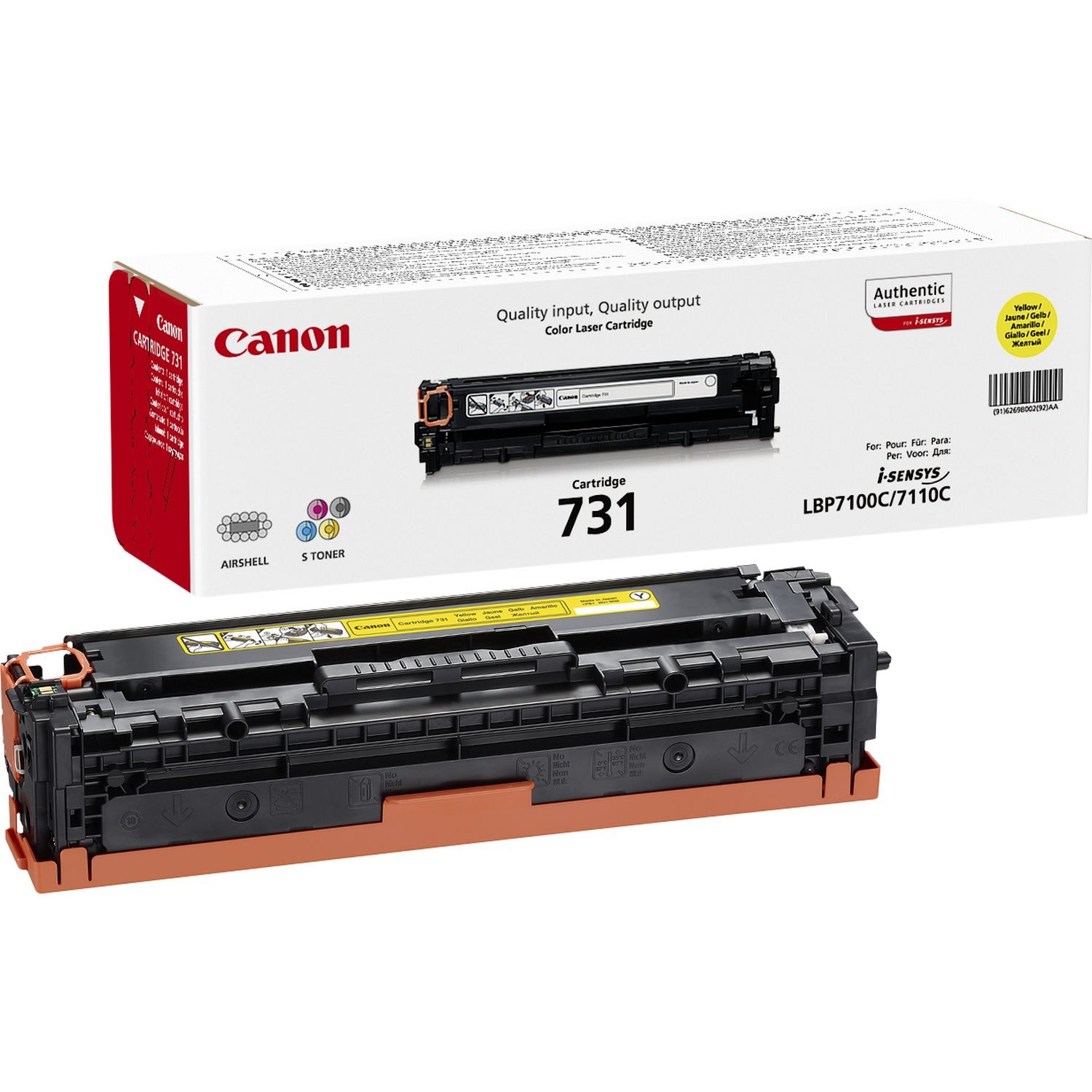 Canon 731 Y Toner Giallo Originale 6269B002 - 1500 Pagine