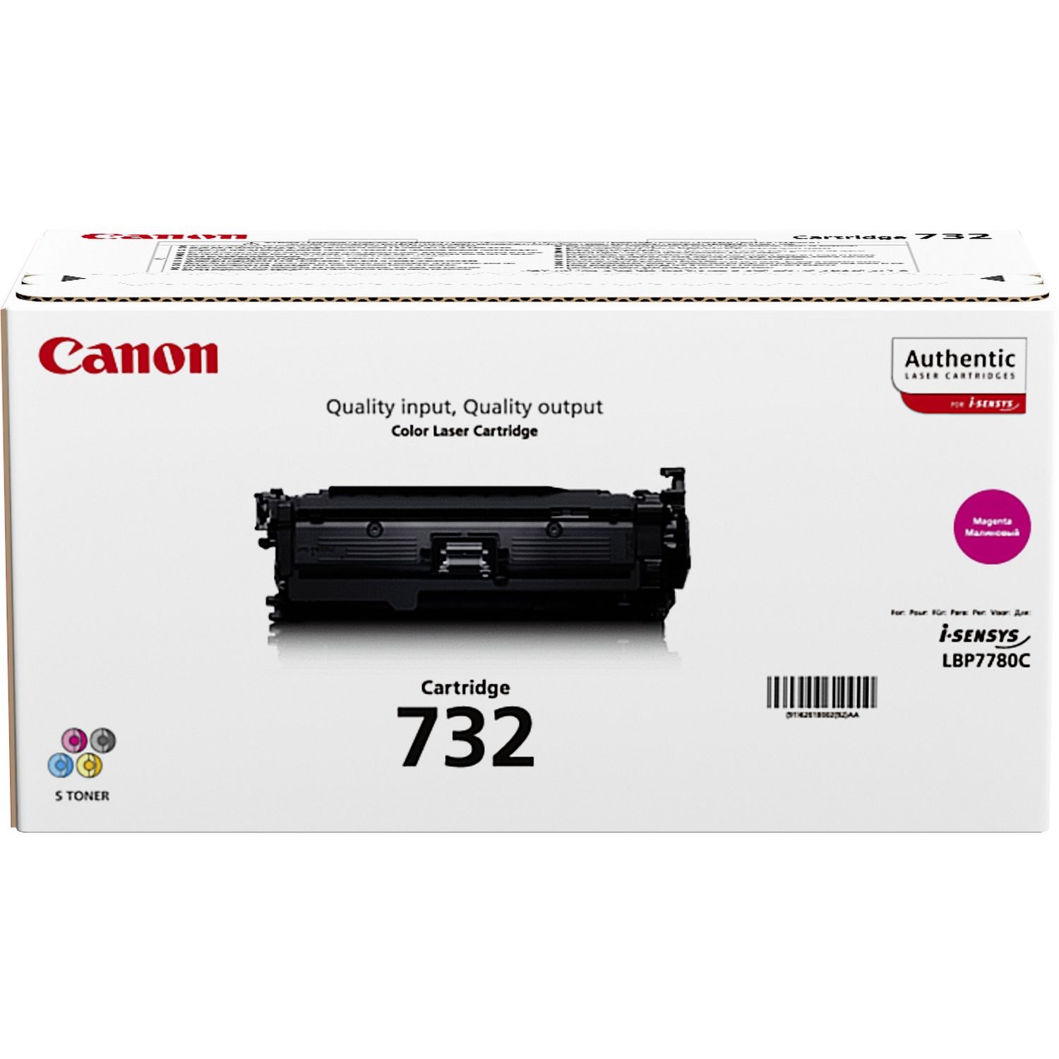 Canon 732M Cartuccia Toner Originale Magenta - 6400 Pagine, 1 Pz, Codice 6261B002