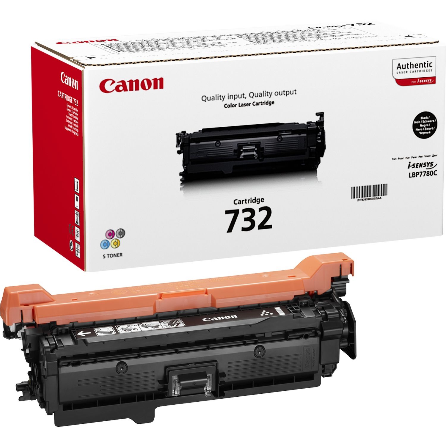 Canon 732K Cartuccia Toner Originale Nero - Resa 6.100 Pagine, Compatibile con Canon LBP 7780CX