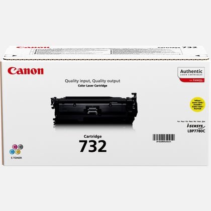Canon CRG 732 Y Cartuccia Toner Originale Giallo - 6400 Pagine per Canon LBP-5480/7780 e i-Sensys LBP7780Cx